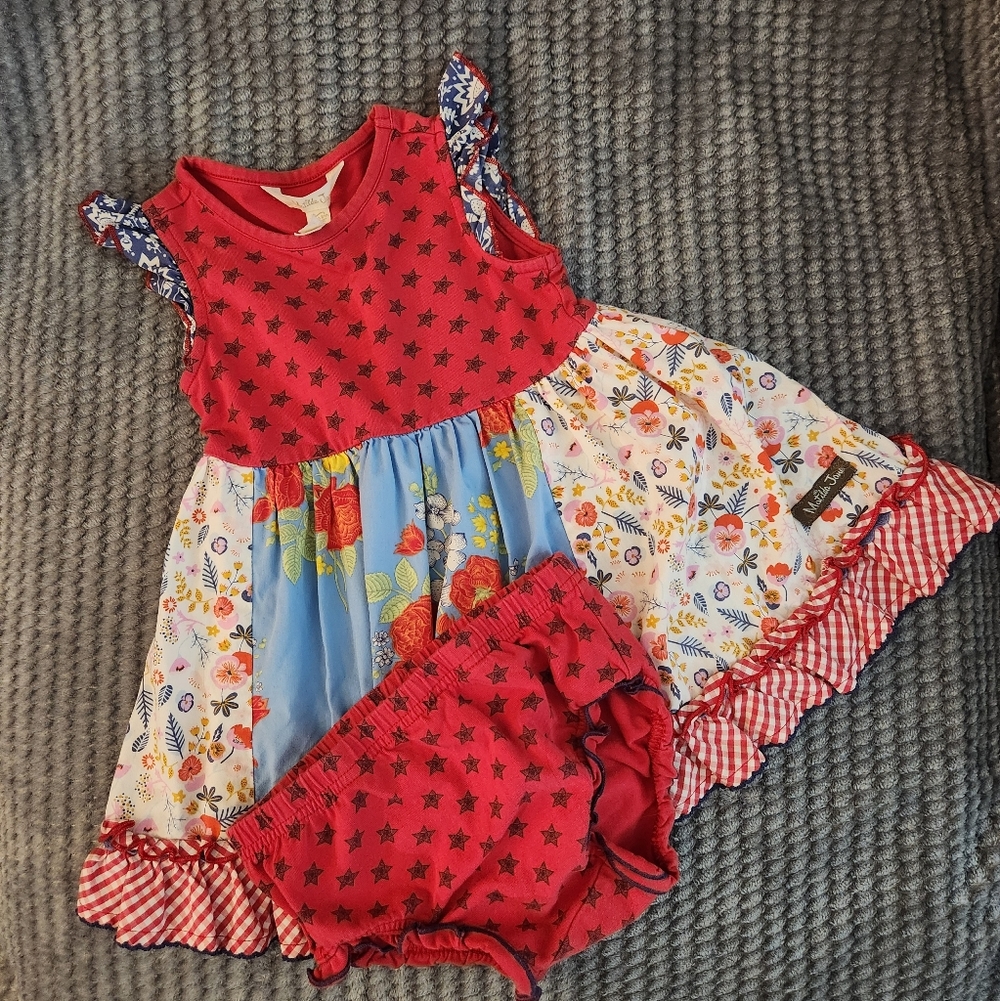 Matilda Jane "In The Stars" Dress & Matching Bloomer Set - Size 12-18M